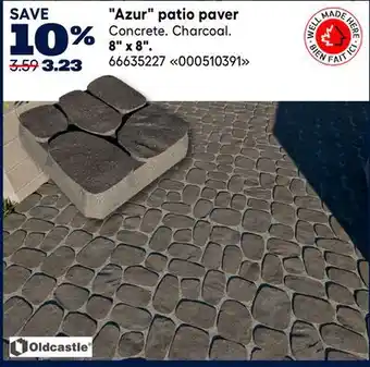 RONA OLDCASTLE Azur patio paver 8 x 8 offer