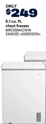 RONA Midea 5.1 cu. ft. chest freezer offer