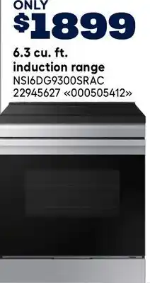 RONA Samsung 6.3 cu. ft. induction range offer