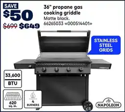 RONA Napoleon 36 propane gas cooking griddle offer