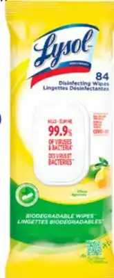 RONA All LYSOL cleaners 84 disinfecting wipes offer
