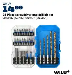 RONA VALU+ 26-Piece screwdriver and drill bit set offer