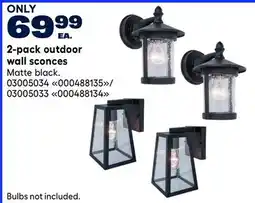 RONA VALU+ 2-pack outdoor wall sconces offer