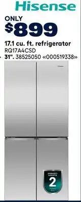 RONA Hisense 17.1 cu. ft. refrigerator offer