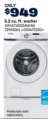 RONA Samsung 5.2 cu. ft. washer offer