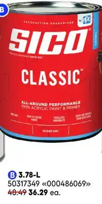 RONA 3.78-L SICO Clean Surface, Classic interior paint and GoPrime primer offer