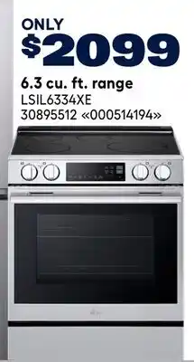 RONA LG 6.3 cu. ft. range offer