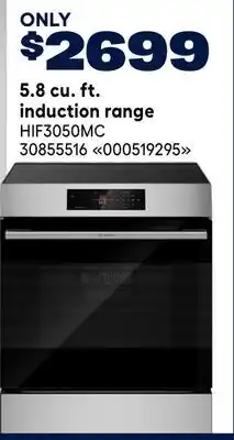 RONA Bosch 5.8 cu. ft. induction range offer