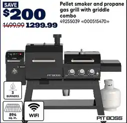 RONA Pit Boss Pellet smoker and propane gas grill with griddle combo offer