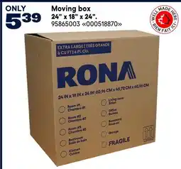 RONA Moving box 24 x 18 x 24 offer