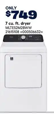 RONA Midea 7 cu. ft. dryer offer