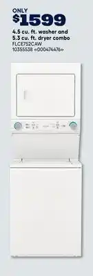 RONA Frigidaire 4.5 cu. ft. washer and 5.3 cu. ft. dryer combo offer