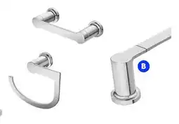 RONA MOEN 3-piece, chrome finish Rinza bathroom accessories offer