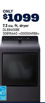 RONA LG 7.3 cu. ft. dryer offer
