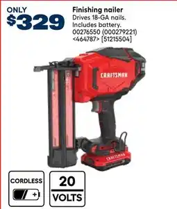 RONA Craftsman Finishing nailer offer