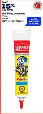 RONA Lepage 162-ml. Wall filling compound offer