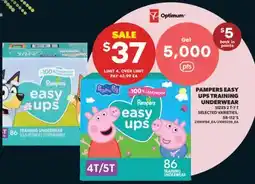 Real Canadian Superstore PAMPERS EASY UPS TRAINING UNDERWEAR, 58-112' S offer