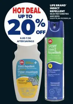 Real Canadian Superstore LIFE BRAND INSECT REPELLENT offer