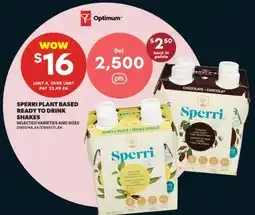 Real Canadian Superstore SPERRI PLANT BASED READY TO DRINK SHAKES offer