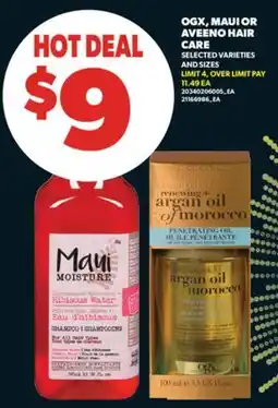 Real Canadian Superstore OGX, MAUI OR AVEENO HAIR CARE offer