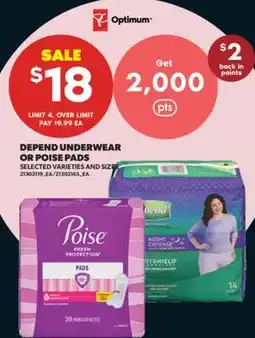 Real Canadian Superstore DEPEND UNDERWEAR OR POISE PADS offer