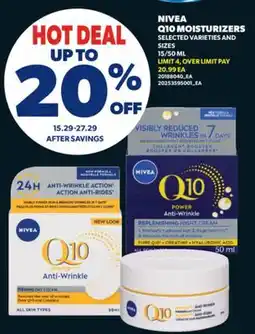 Real Canadian Superstore NIVEA Q10 MOISTURIZERS, 15/50 ML offer