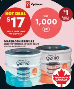 Real Canadian Superstore DIAPER GENIE REFILLS, 18' S OR 3 ROLL'S offer