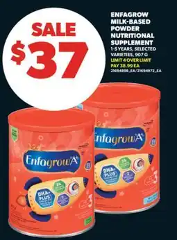 Real Canadian Superstore ENFAGROW MILK-BASED POWDER NUTRITIONAL SUPPLEMENT offer