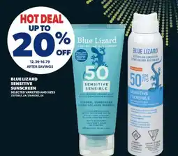Real Canadian Superstore BLUE LIZARD SENSITIVE SUNSCREEN offer