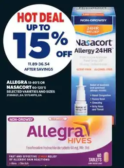 Real Canadian Superstore ALLEGRA, 15-80'S OR NASACORT, 60-120'S offer