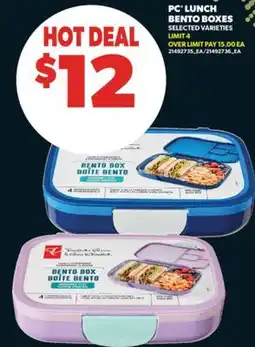 Real Canadian Superstore PC LUNCH BENTO BOXES offer