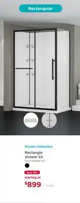 Bath Depot Collection Dorian Rectangle shower kit offer