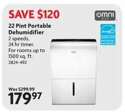 Home Hardware 22 Pint Portable Dehumidifier offer