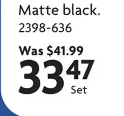 Home Hardware Bowery Collection Matte black offer