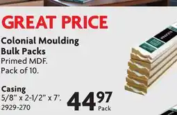 Home Hardware Colonial Moulding offer
