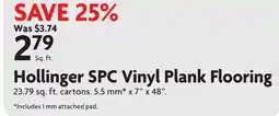 Home Hardware Hollinger SPC Vinyl Plank Flooring offer