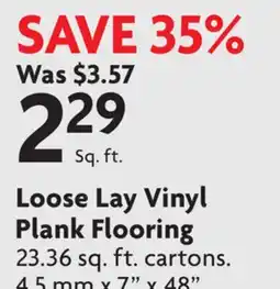 Home Hardware Loose Lay Vinyl Plank Flooring offer