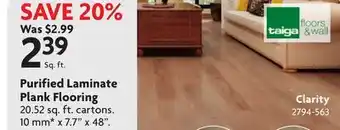Home Hardware Purified Laminate Plank Flooring offer