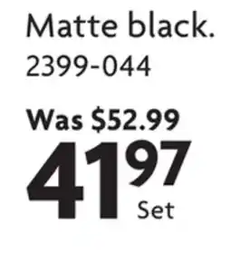 Home Hardware Latitude Collection Matte black offer