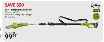 Home Hardware 20V Telescopic Chainsaw offer
