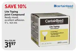 Home Hardware Lite Taping Joint Compound offer