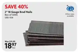 Home Hardware 2 18 Gauge Brad Nails offer