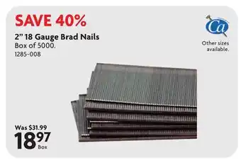 Home Hardware 2 18 Gauge Brad Nails offer