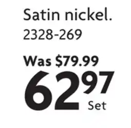 Home Hardware Latitude Collection Satin nickel offer