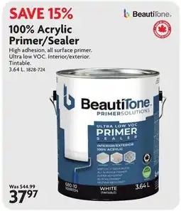 Home Hardware 100% Acrylic Primer/Sealer offer