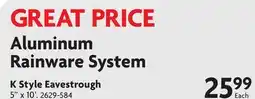 Home Hardware Aluminum Rainware System offer