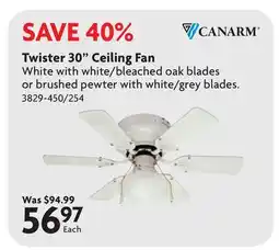 Home Hardware Twister 30 Ceiling Fan offer