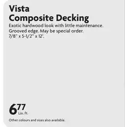Home Hardware Vista Composite Decking offer