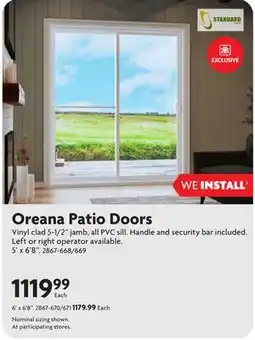 Home Hardware Oreana Patio Doors Vinyl offer