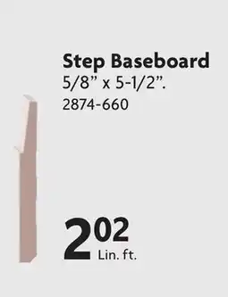 Home Hardware Modern Moulding Step Baseboard offer